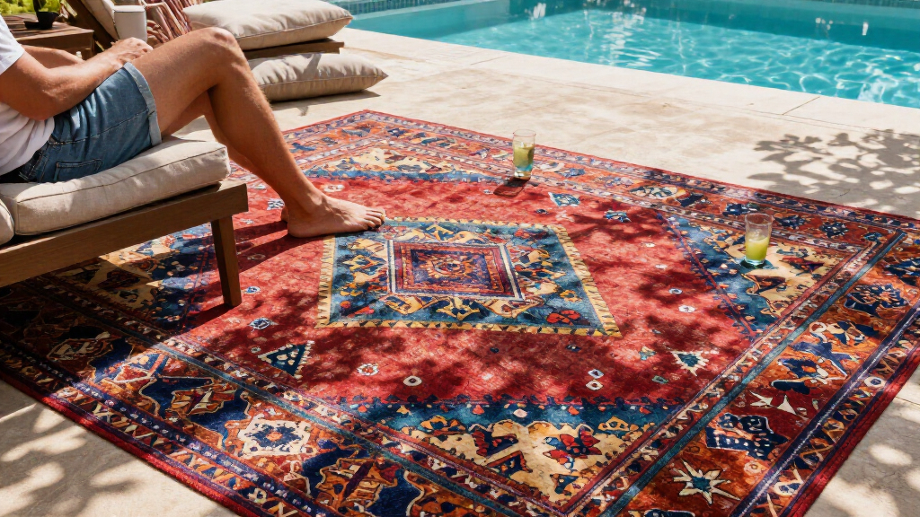 yilong geometric silk area carpet