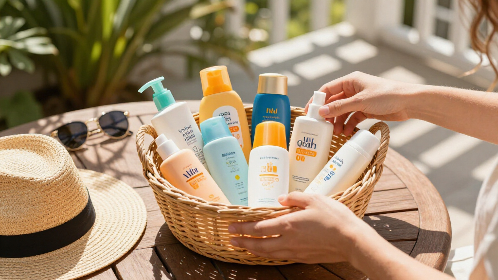 outdoor sunscreen organizer