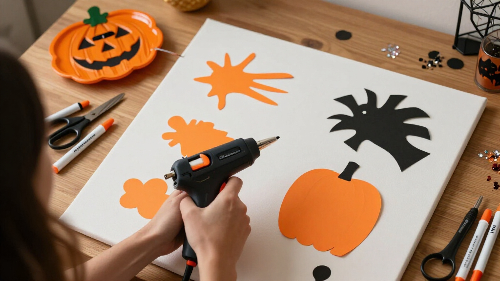 Halloween-themed wall art