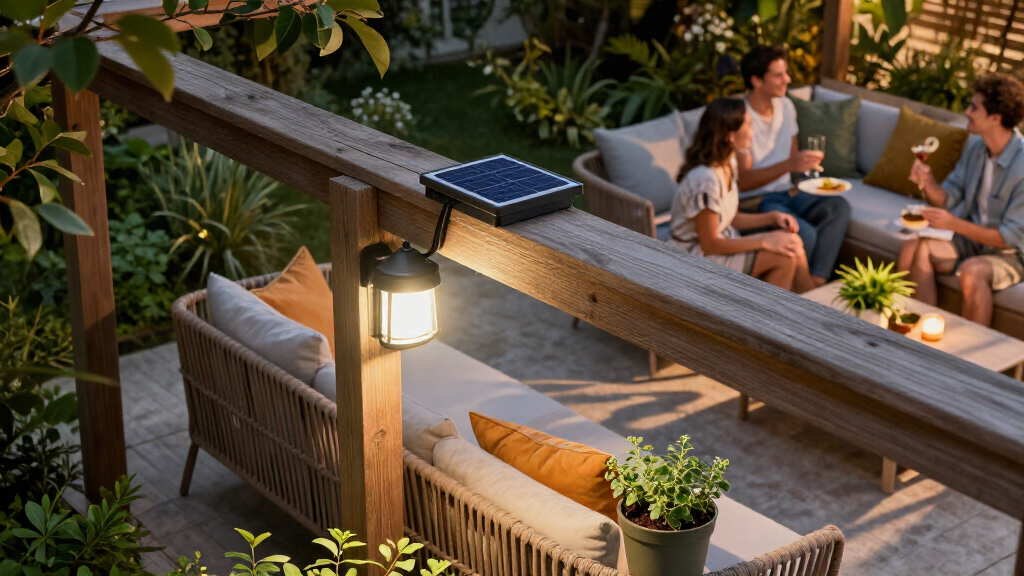 solar-powered outdoor security lights