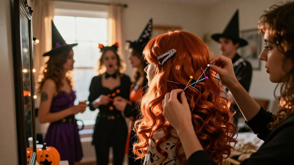 Halloween wigs and hair accessories