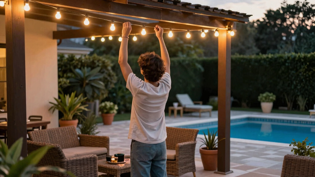 outdoor patio string lights