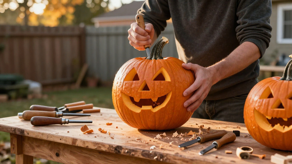 Halloween wood carving tools