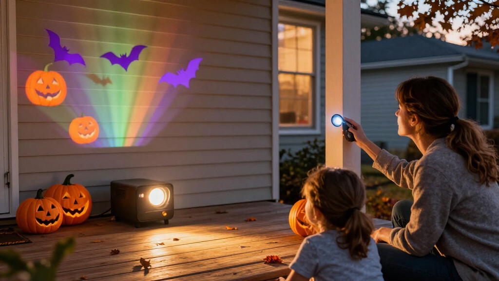 smart Halloween projector lights