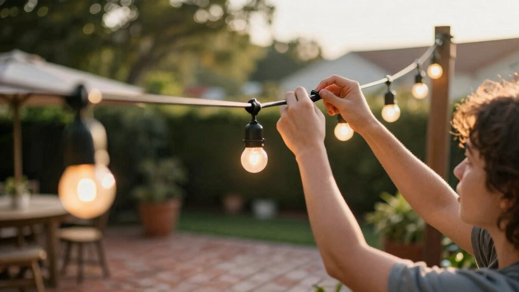 smart outdoor string lights