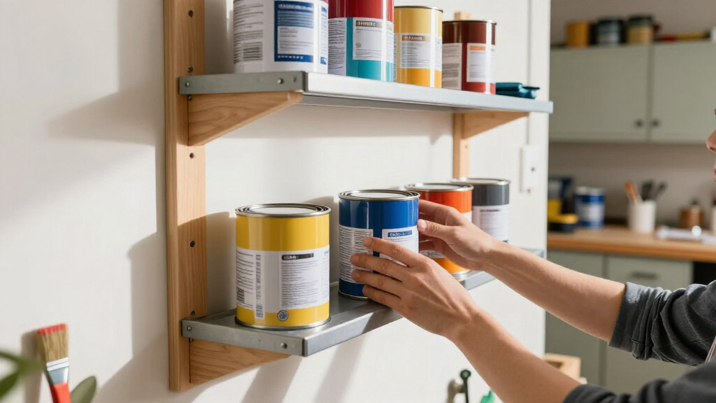 paint can rack storage system