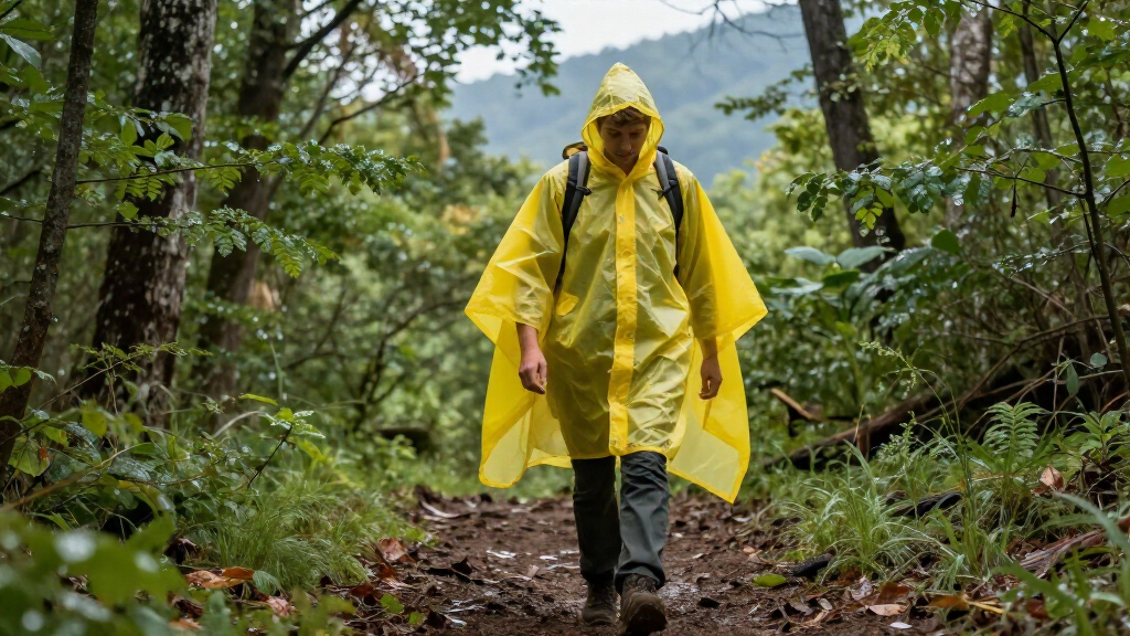 reusable lightweight rain poncho