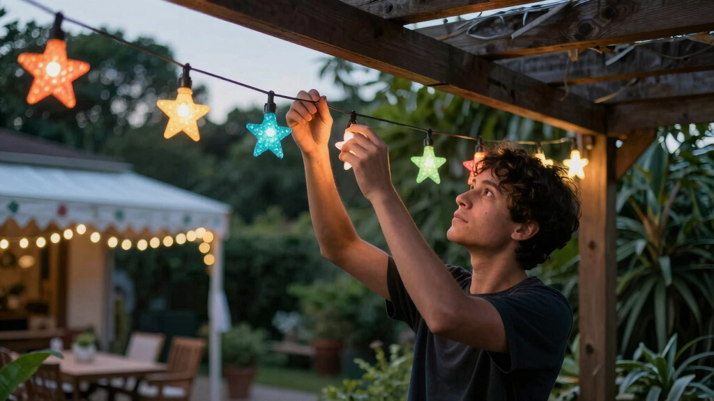 patriotic outdoor string lights