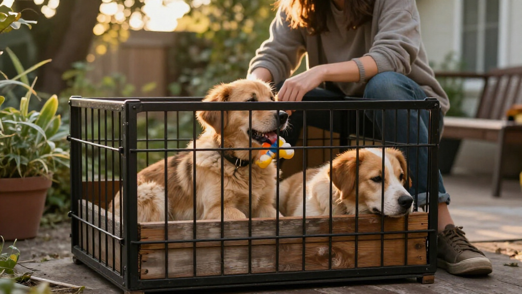 double stack dog crate for two dogs