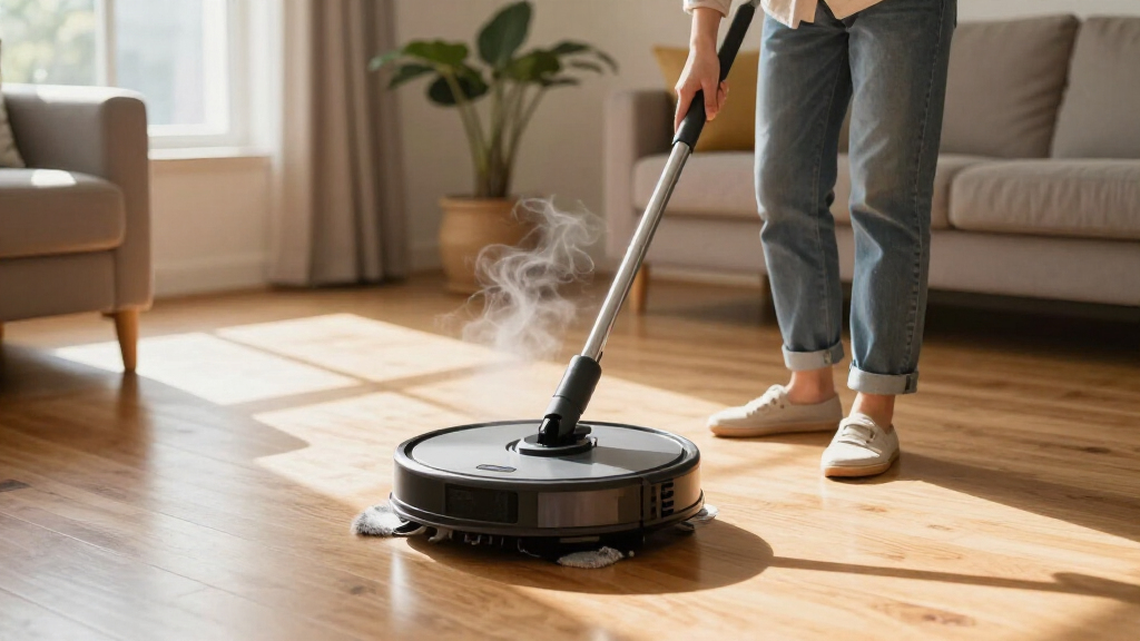 robot mop with heated mopping