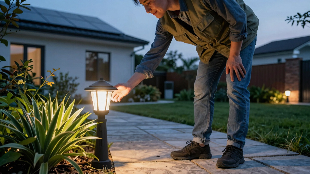 outdoor solar-powered lights