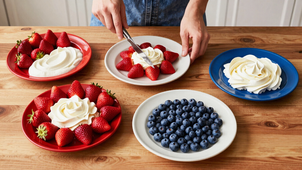patriotic serving platters