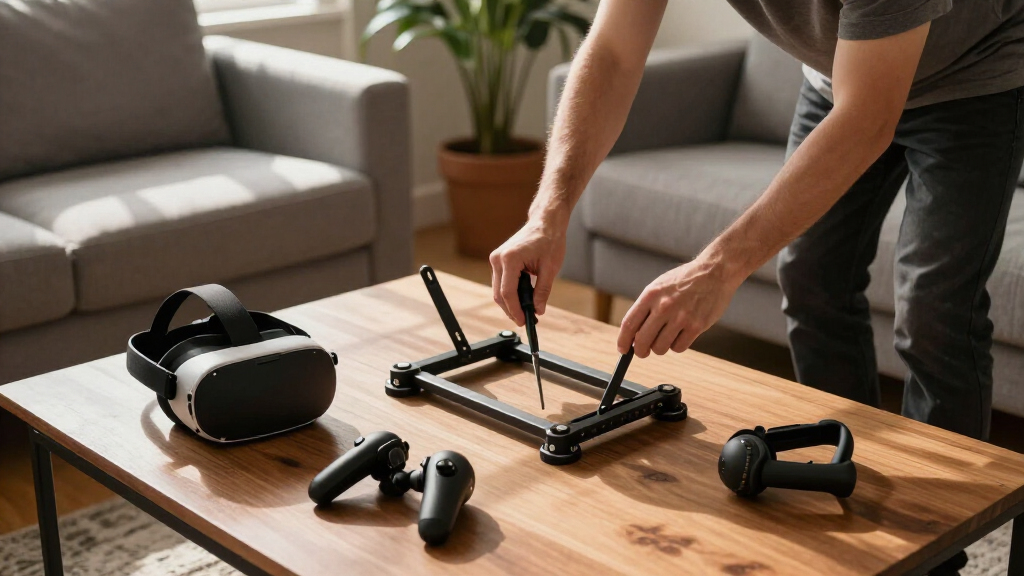 folding wheel stand for vr