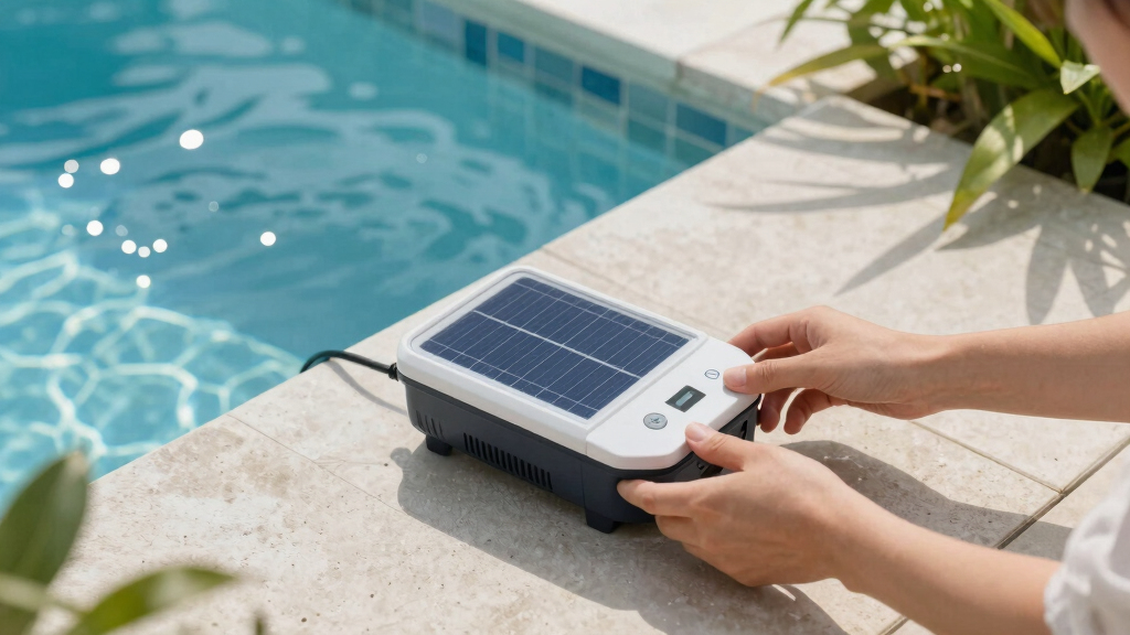 solar-powered pool fountains