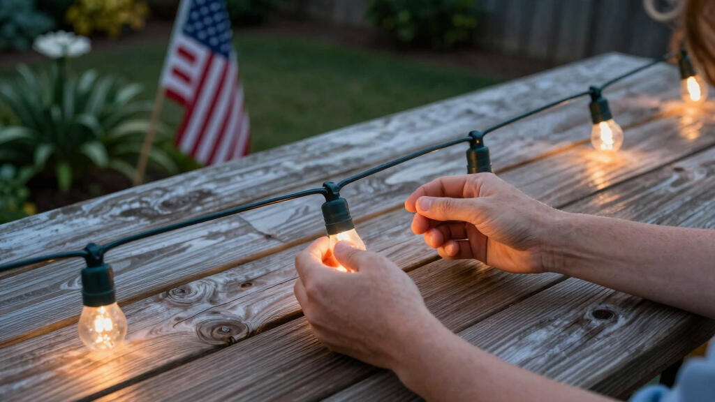 patriotic outdoor string lights
