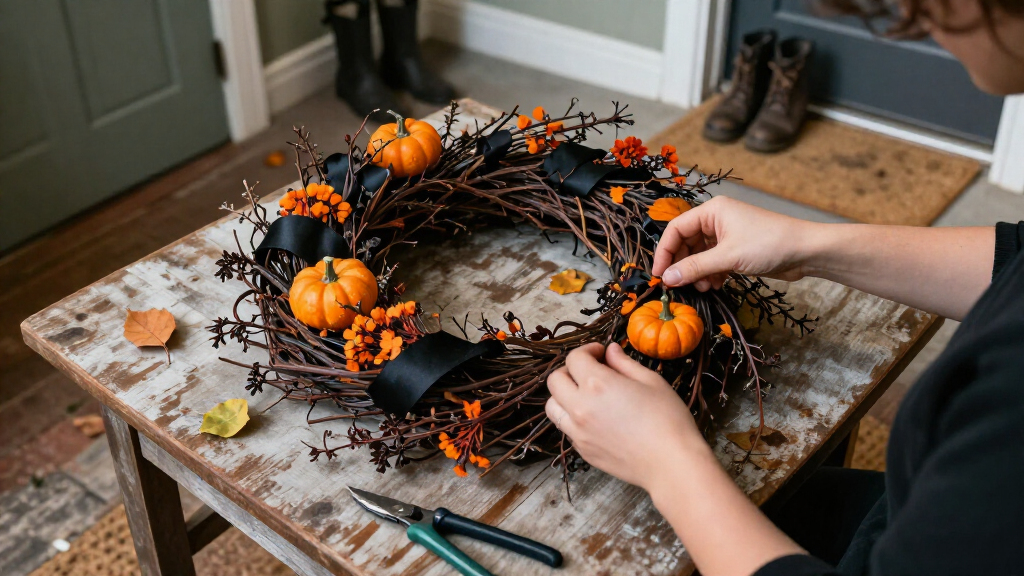 Halloween wreaths for front doors