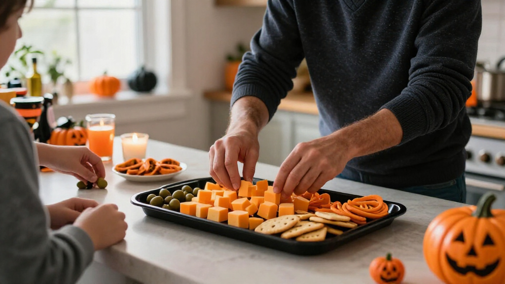 Halloween party snack trays