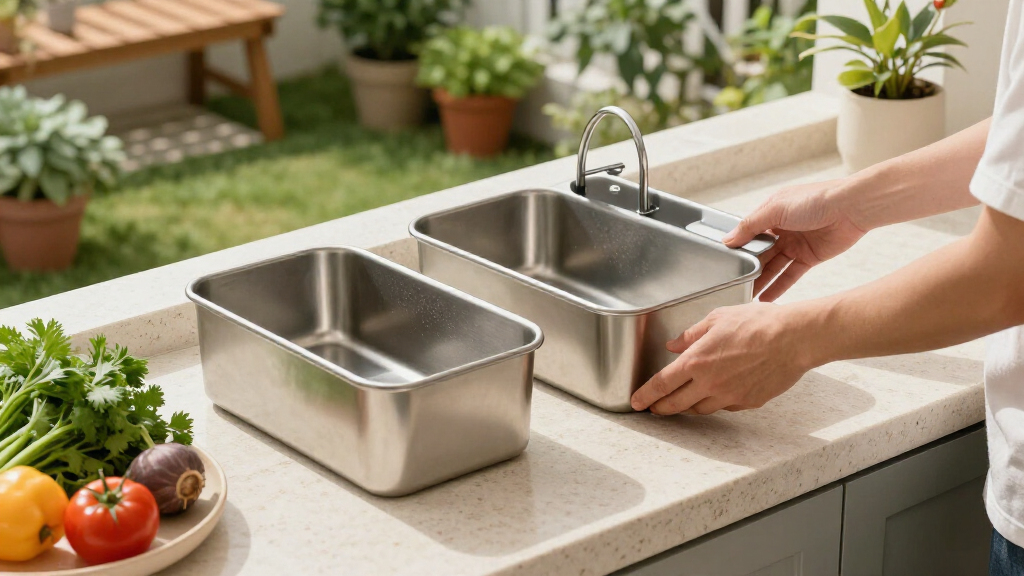 outdoor kitchen organization bins