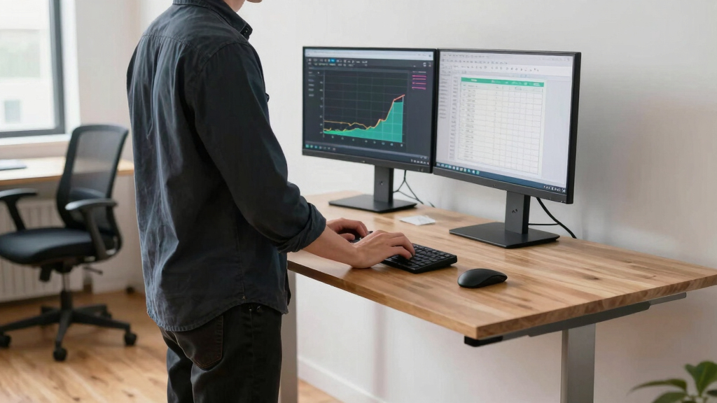 best standing desk for dual monitors