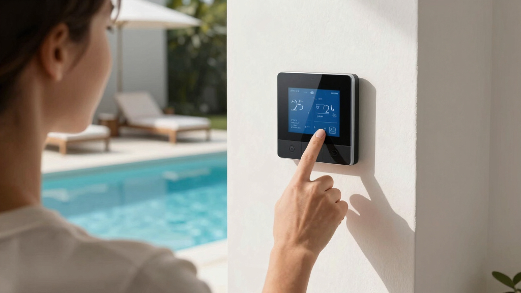 smart thermostat with pool heater control