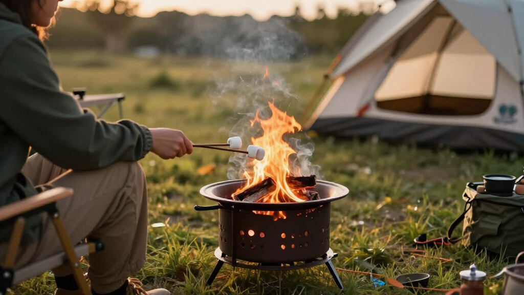 portable fire pit for camping smokeless