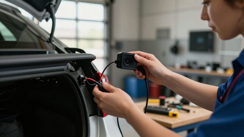 backup camera system with wired connection