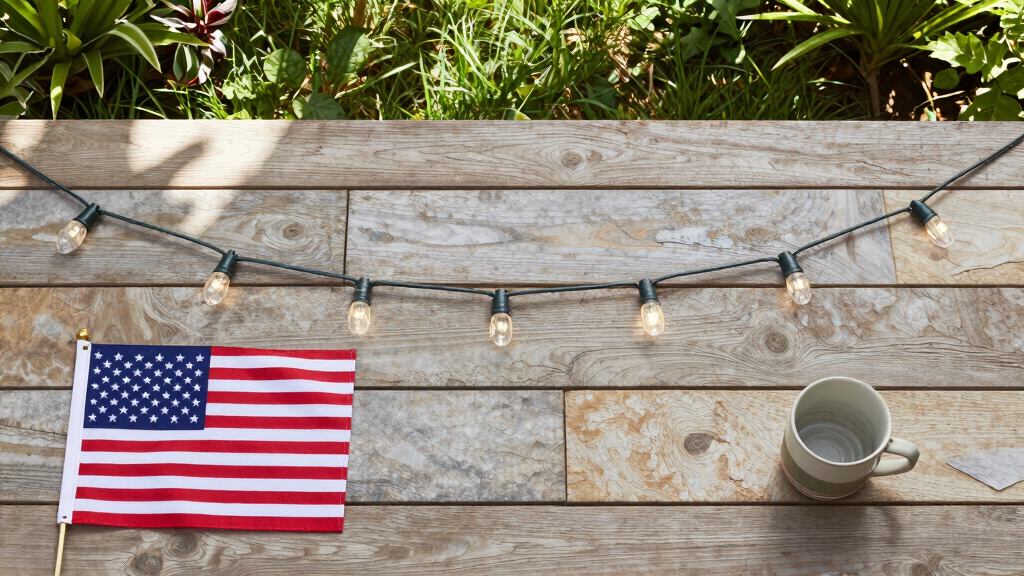 patriotic outdoor string lights