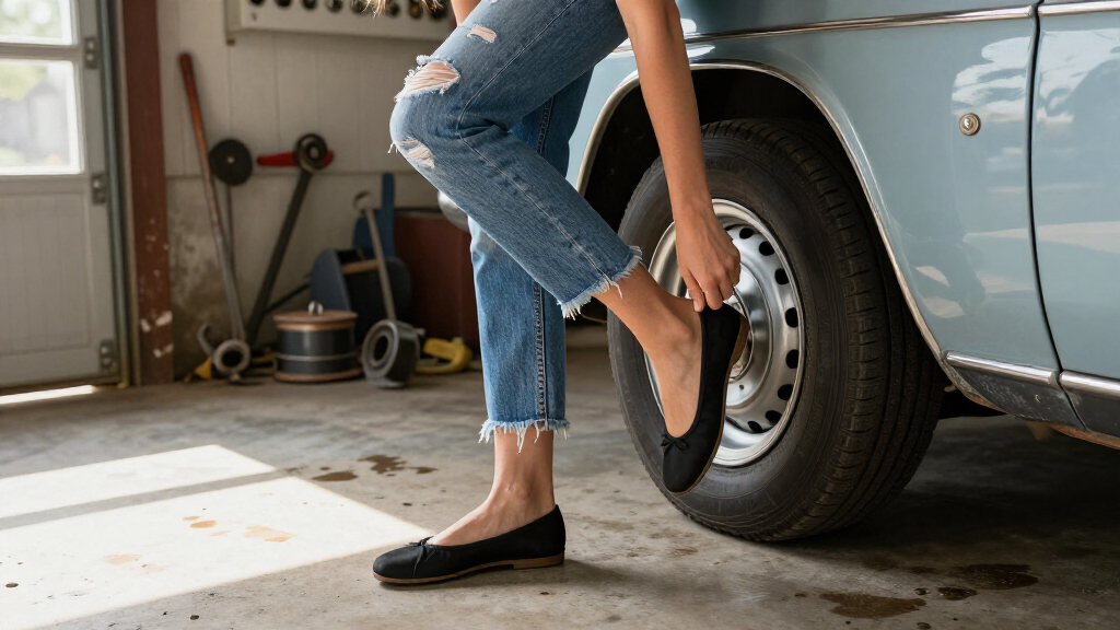 best cropped jeans and French girl shoes