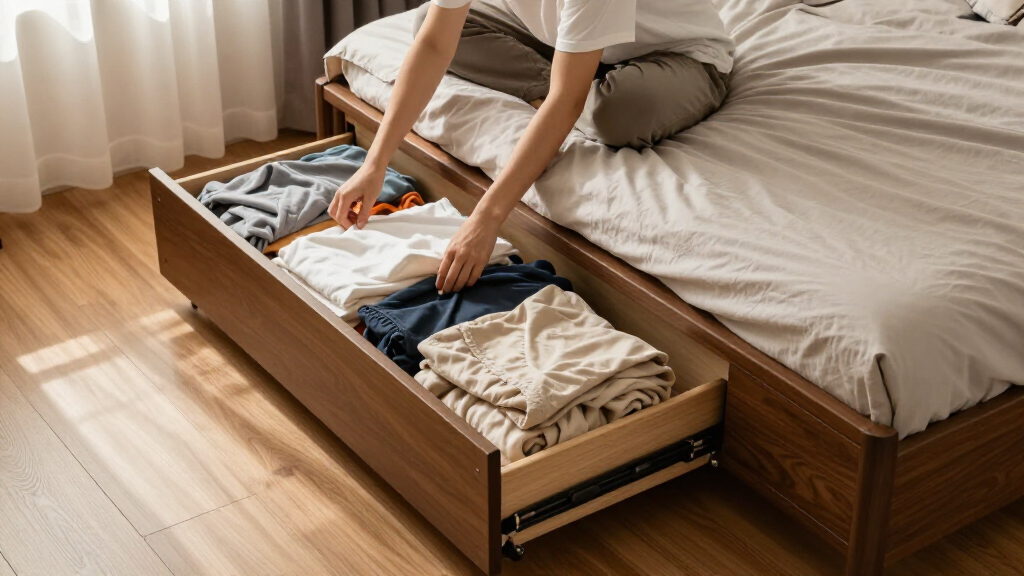king storage bed with drawers