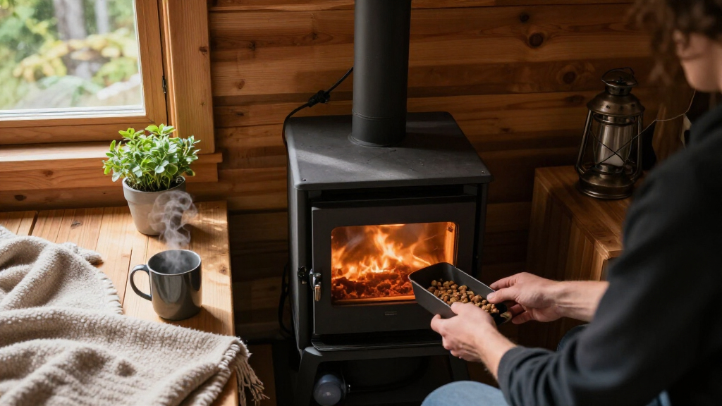 pellet stoves for offgrid cabins
