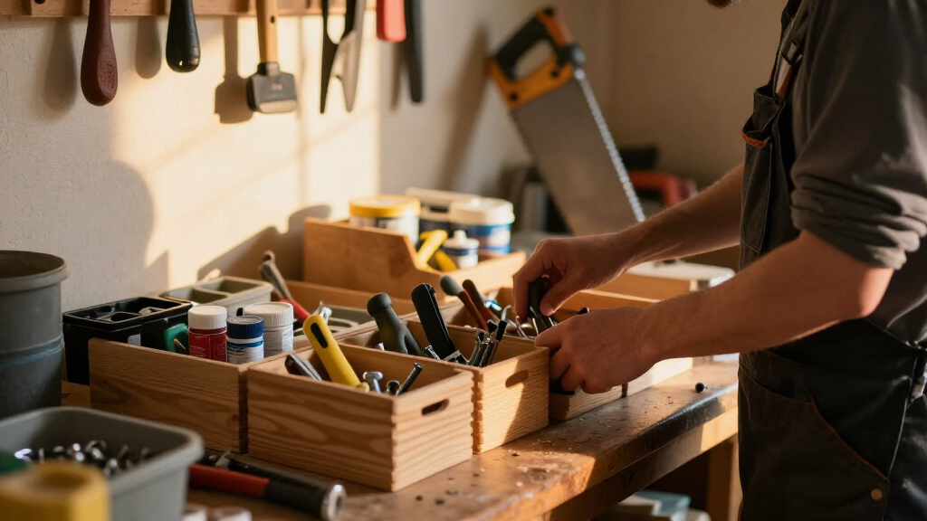 tool storage and organization bins