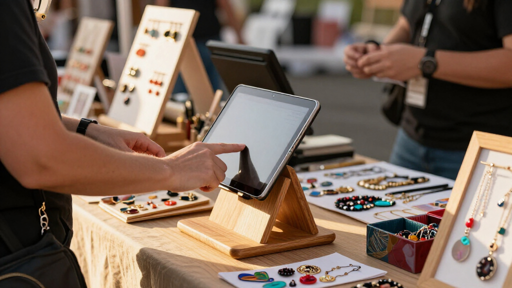 tablet pos stand for craft fairs