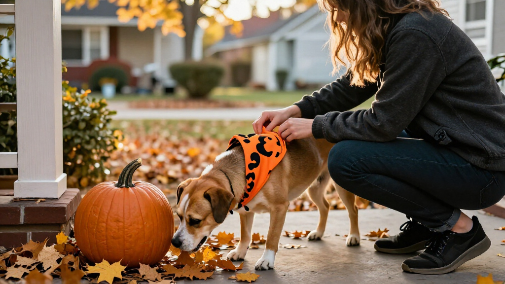 Halloween dog bandanas