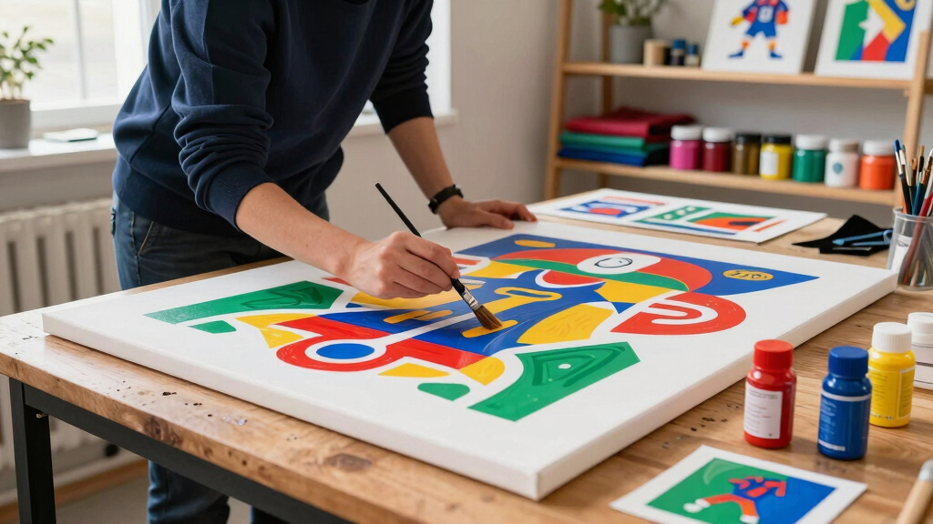 art supplies for sports-themed crafts