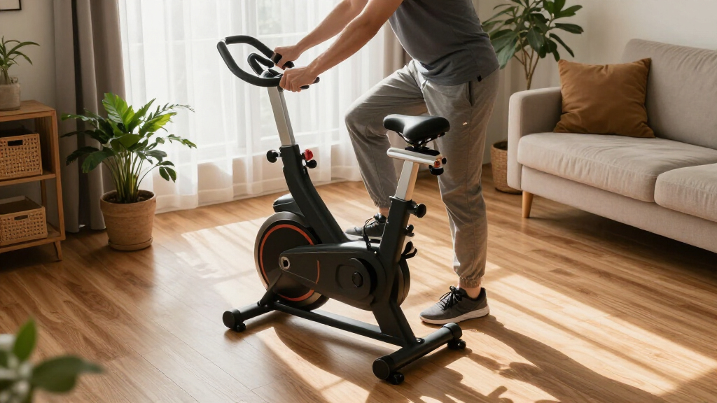 folding exercise bikes upright