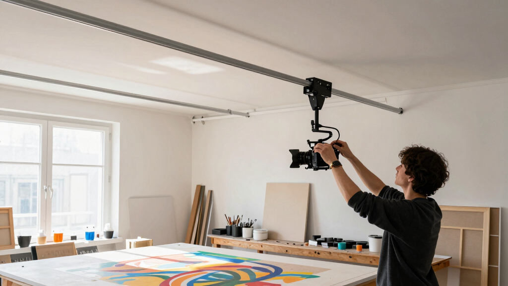 overhead camera rig for artwork reproduction