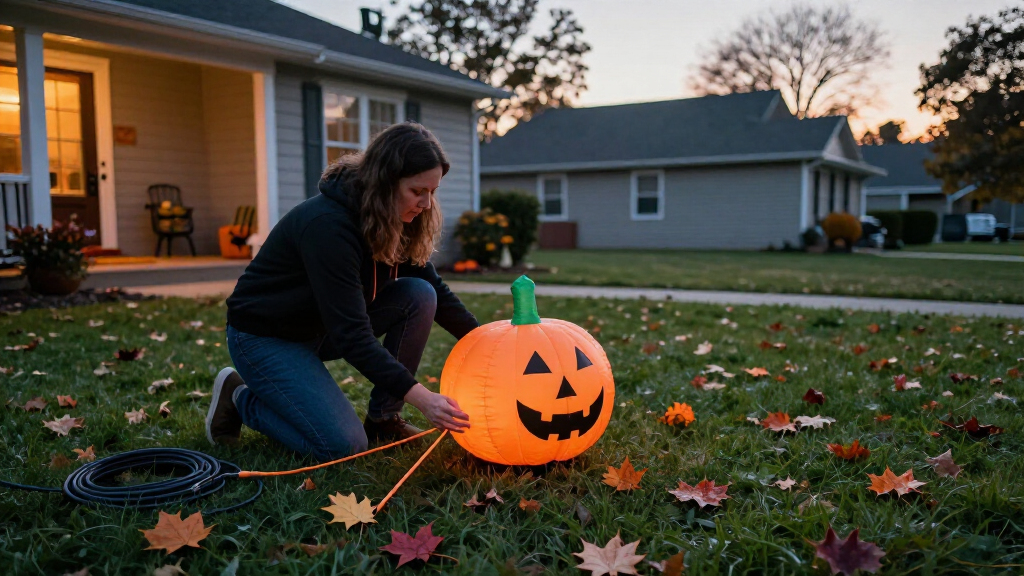 Halloween yard inflatables