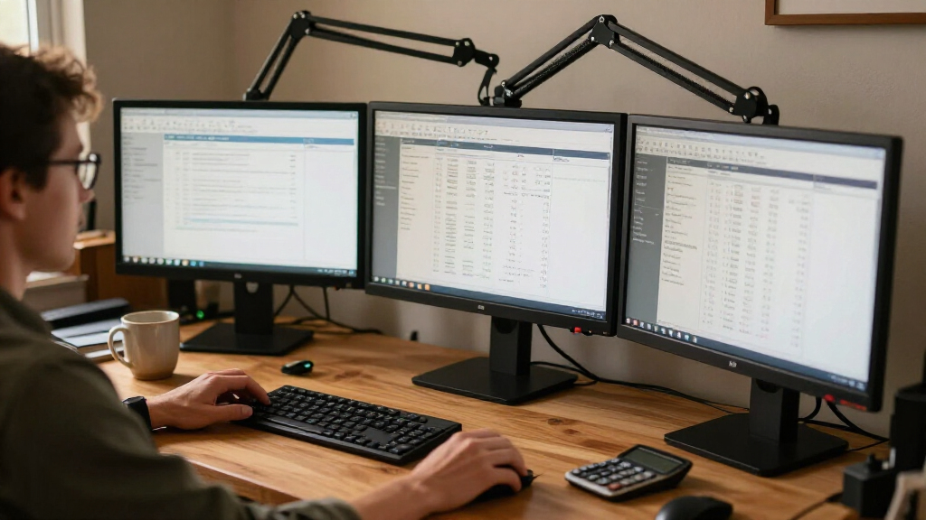 best triple monitor arm for tax preparers