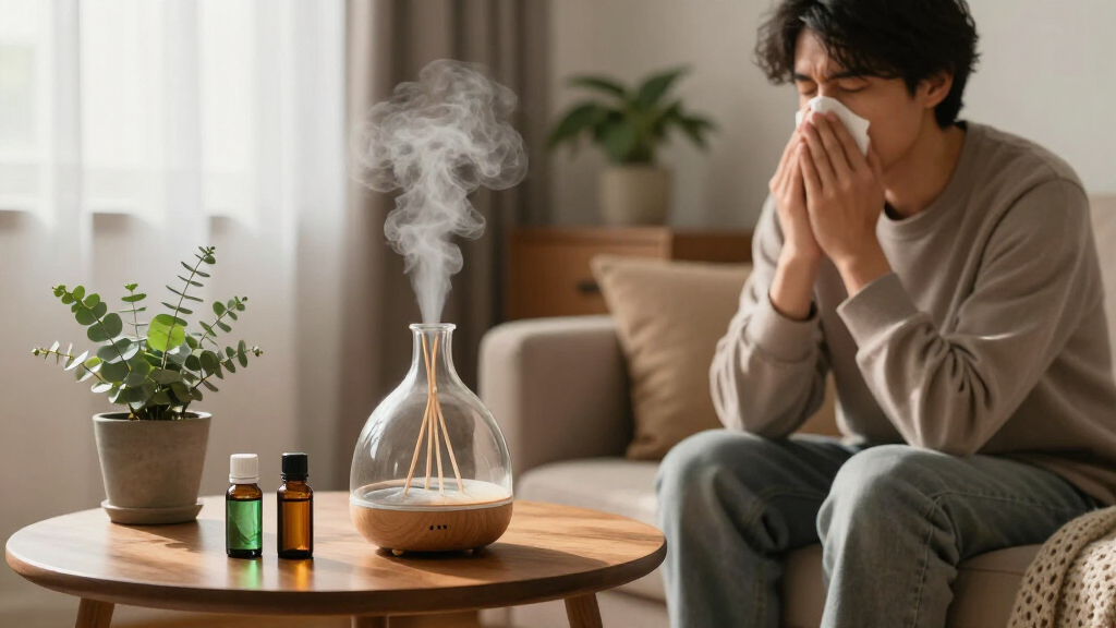essential oil for stuffy nose in diffuser