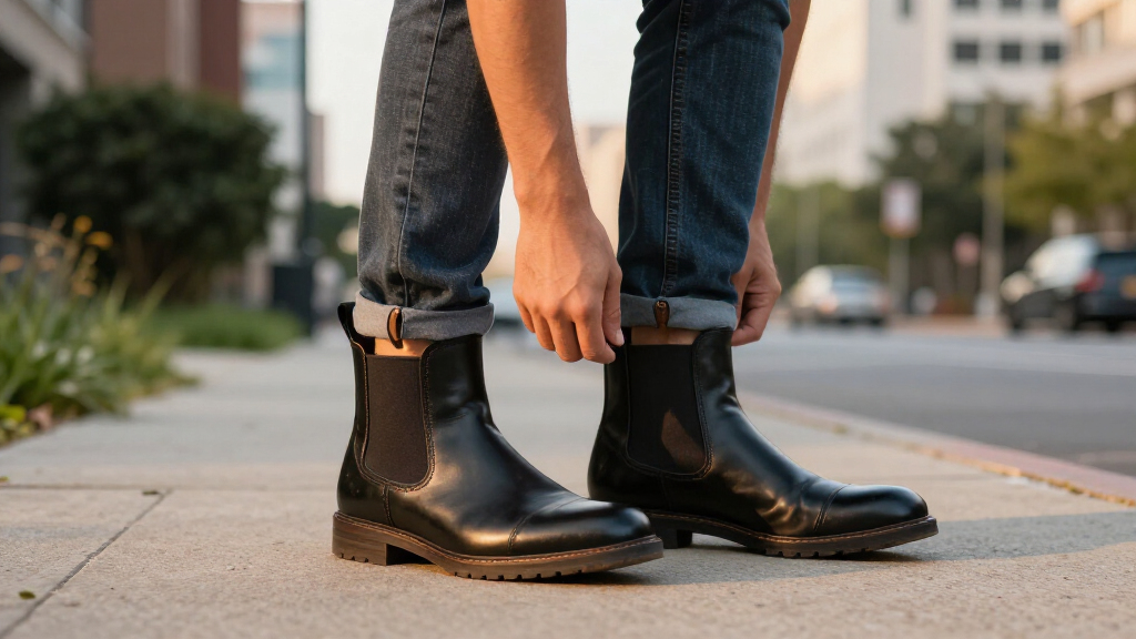 leather chelsea boots for men