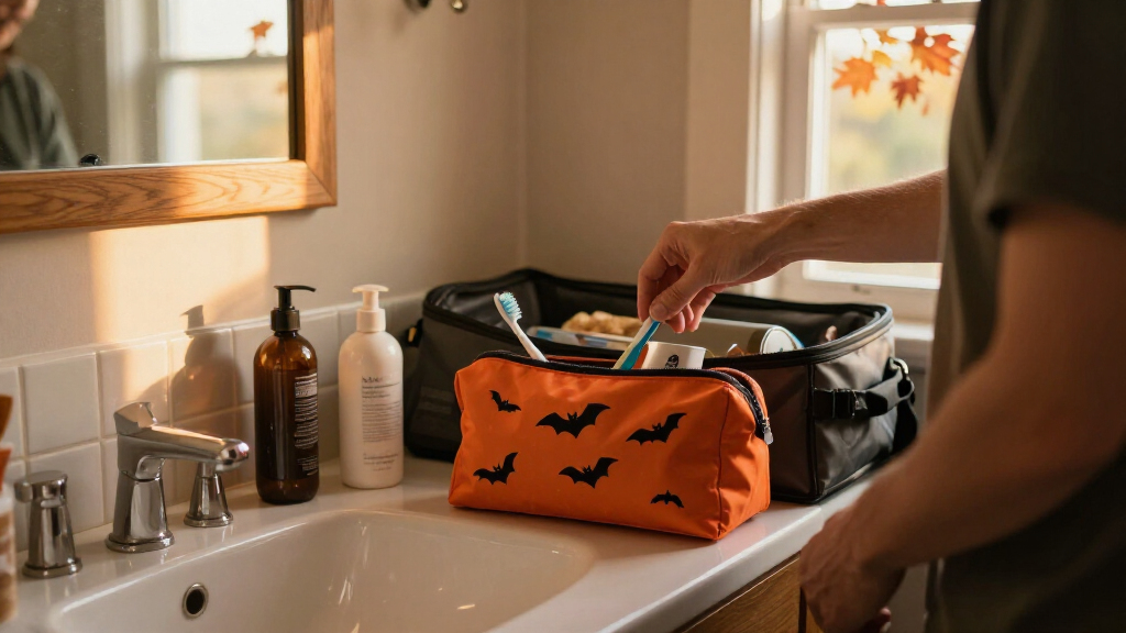 Halloween travel toiletry bags