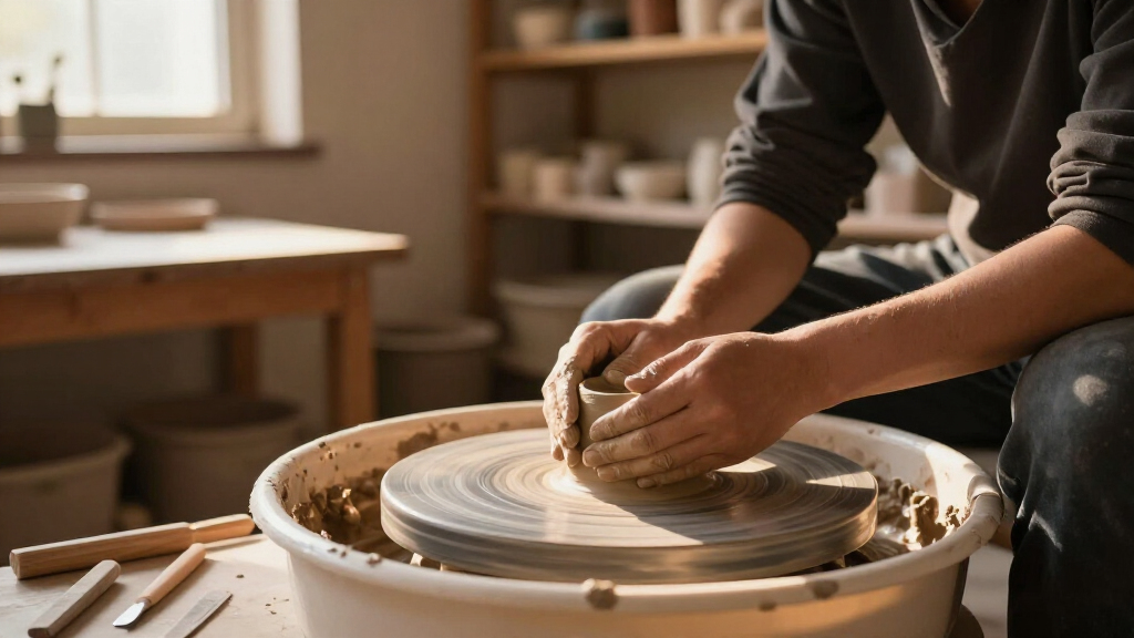 pottery wheel with reverse direction