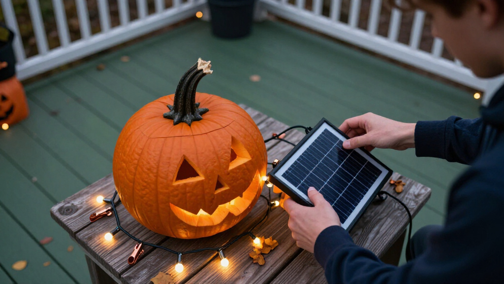 solar powered Halloween decorations