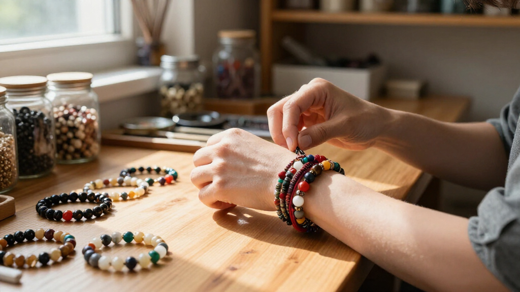 boho stack bracelets