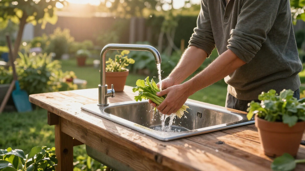 best outdoor sink station for produce cleaning