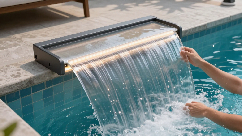 led sheer descent waterfalls