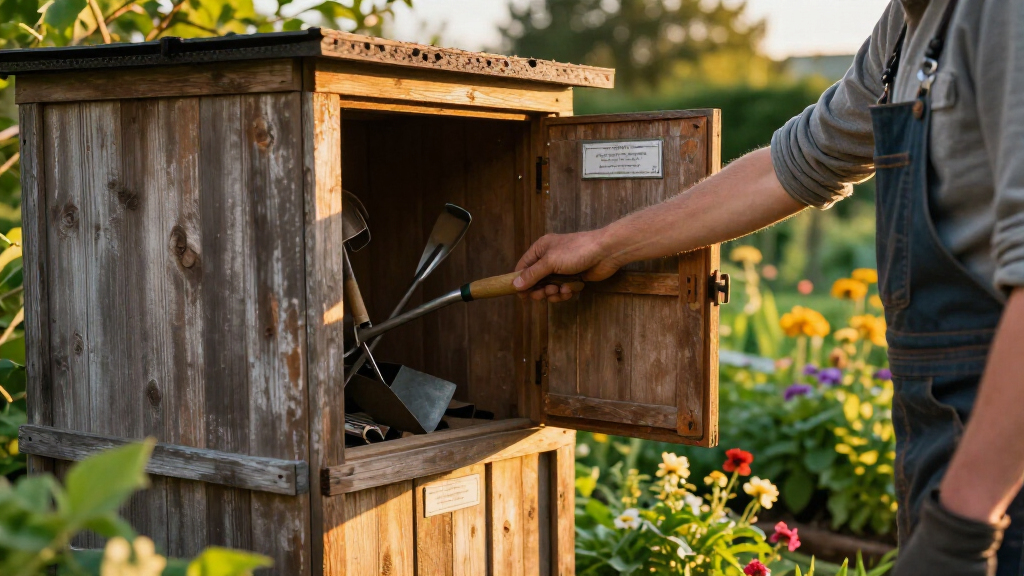 garden tool storage cabinets