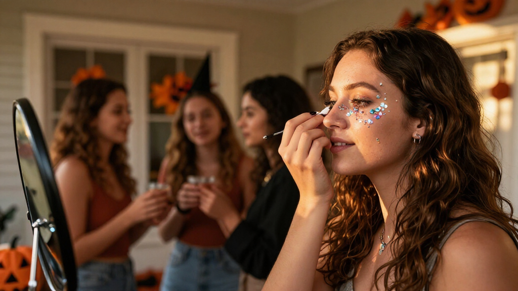 Halloween face gems for women
