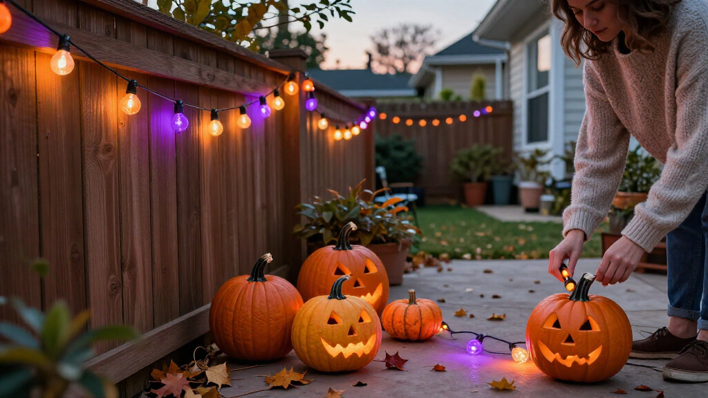 Halloween outdoor string lights