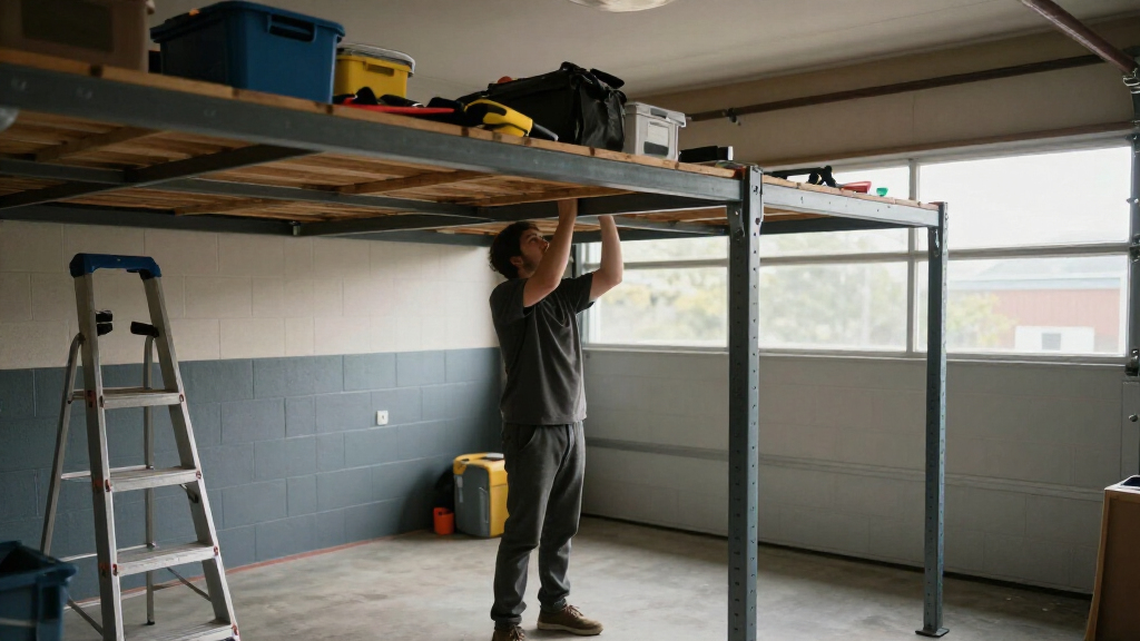 overhead garage storage rack heavy duty